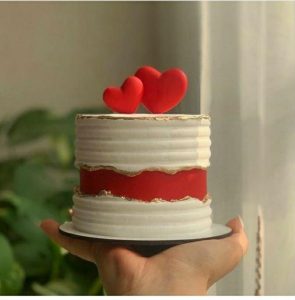 کیک ولنتاین دونفره