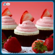 کاپ کیک توت فرنگی