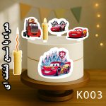 تاپر کیک رنگی کارتون ماشین ها